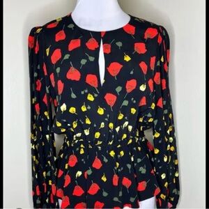 Banana Republic Floral Long Sleeve Blouse